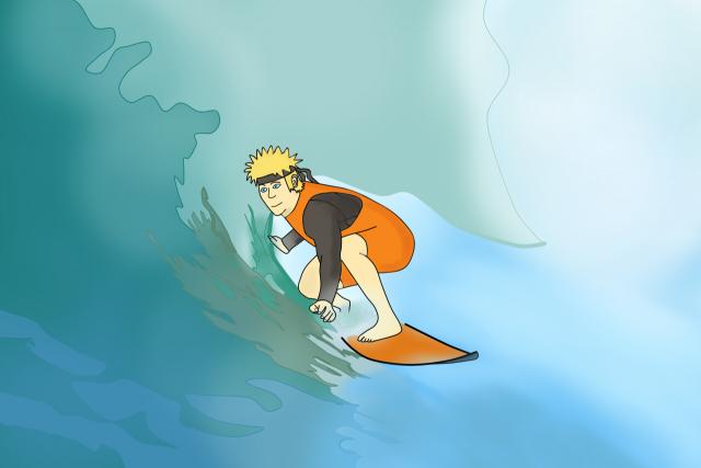 Naruto surfing