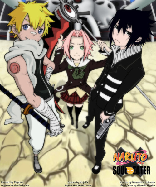 Naruto, Sakura, Sasuke => Soul Eater < 3